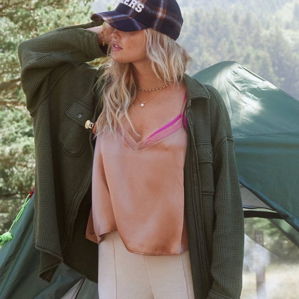 AERIE || LUMBERJANE WAFFLE SHIRT